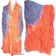 TWO TONE SILK TIE & DYE BHANDHNI SCARF