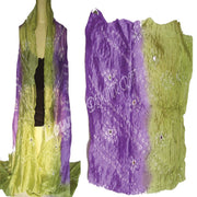 TWO TONE SILK TIE & DYE BHANDHNI SCARF