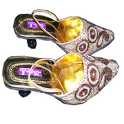 High Heel Embroidery Indian Handmade Slipper