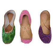 Embroidered Leather Jutti