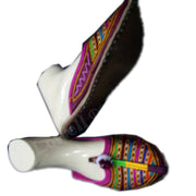 EMBROIDERY SPONG SHOES SLEEPER POINTED
