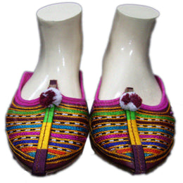 EMBROIDERY SPONG SHOES SLEEPER POINTED