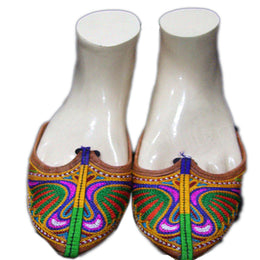 EMBROIDERY SPONG SHOES SLEEPER POINTED