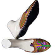 EMBROIDERY SPONG SHOES SLEEPER POINTED