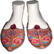 EMBROIDERY SPONG SHOES SLEEPER POINTED