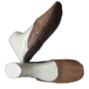 LEATHER EMBROIDERY  SHOES SLEEPER ROUND