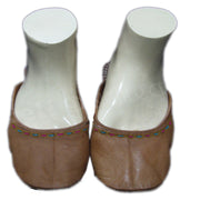 LEATHER EMBROIDERY  SHOES SLEEPER ROUND