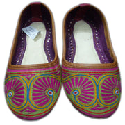 LEATHER EMBROIDERY MOJARI CLOSE SHOES