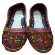 LEATHER EMBROIDERY MOJARI CLOSE SHOES