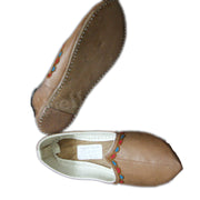 CAMEL LEATHER SHOES POINTED