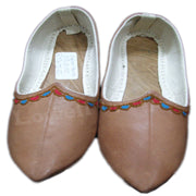 CAMEL LEATHER SHOES POINTED