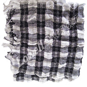 CHECK VISCOSE LYCRA SCARF