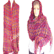 CHECK VISCOSE LYCRA SCARF