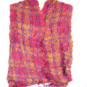 CHECK VISCOSE LYCRA SCARF