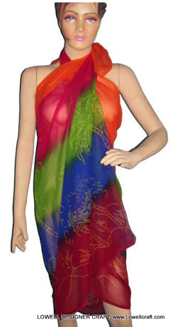PALM TREE CHIFFON SCARF