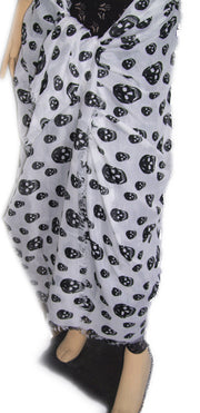 SKULL PRINT COTTON BEACH SARONGS PAROES