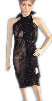 POLKA DOT PRINT POLYESTER PAREOS