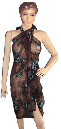 FLOWER PRINT POLYESTER  PAREOS
