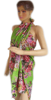 FLOWER PRINT COTTON PAREOS