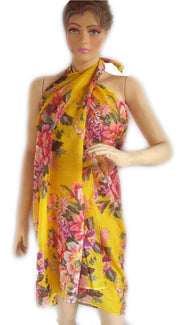 FLOWER PRINT COTTON PAREOS