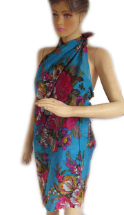 FLOWER PRINT COTTON PAREOS