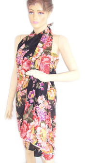 FLOWER PRINT COTTON PAREOS