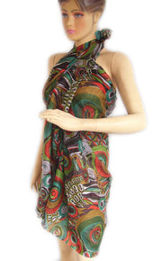 GEOMETRIC PRINT COTTON PAREOS