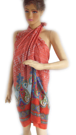 PAISLEY PRINT COTTON PAREOS