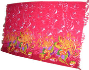 BEACH PRINT POLYCOTTON PAREOS
