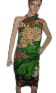 SEA PRINT POLYCOTTON PAREOS