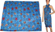POLY COTTON SEA  PRINT SARONG PAREOS