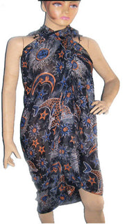 MULTCOLOR CELTIC PRINT TIE DYE VISCOSE  PAREOS
