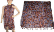 MULTCOLOR CELTIC PRINT TIE DYE VISCOSE  PAREOS