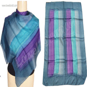 STRIPE DESIGN SILK SQUARE SCARF
