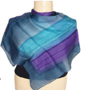 STRIPE DESIGN SILK SQUARE SCARF