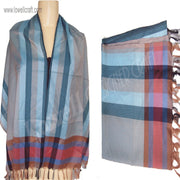 POLYESTER STRIPE SILK STOLE