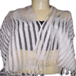 BROAD STRIPE DESIGN SILK SCARF