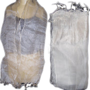 PLAIN SILK SCARF WITH BORDER