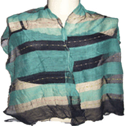 STRIPE DESIGN SILK SCARF