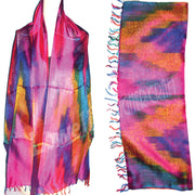 RAINBOW BANARSI  PURE  SILK  SCARF