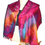 RAINBOW POLY SATIN SCARF