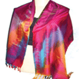RAINBOW POLY SATIN SCARF