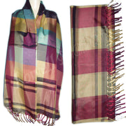 CHECK DESIGN POLYESTER SCARF