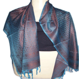 POLYESTER SCARF WITH SELF DESIGN