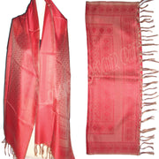 POLYESTER SCARF WITH SELF DESIGN