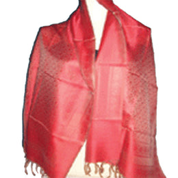 POLYESTER SCARF WITH SELF DESIGN