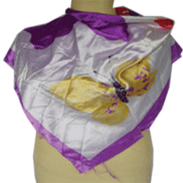 BUTTERFLY DESIGN SATIN SCARF