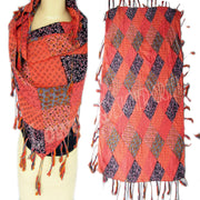 MULTI PRINT FRINGES SCARF