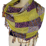 MULTI PRINT FRINGES SCARF