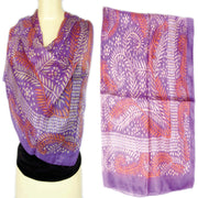 LEAF PRINT SILK SCARF